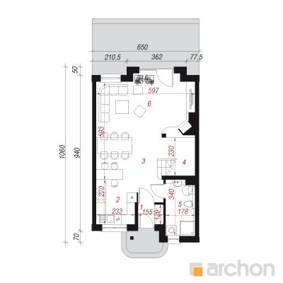  Maja alpikannides 2(S) 1. korruse plaan